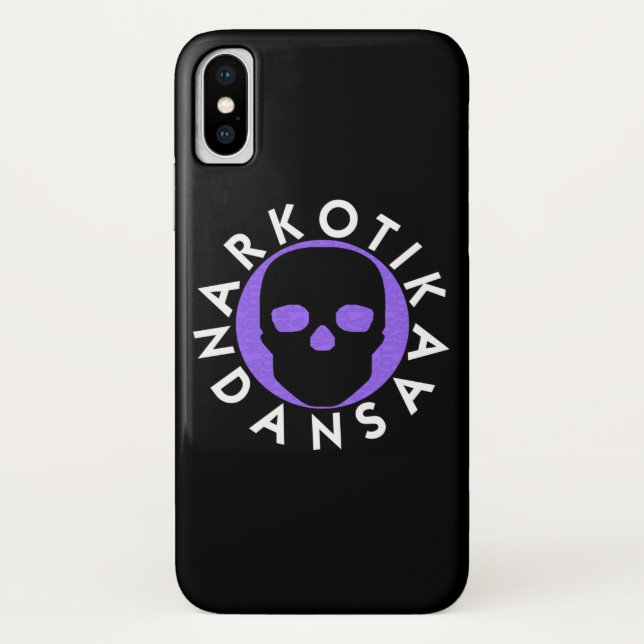 NARKOTIKA LIV Violet Gehäuse iPhone X schwarz N3 Case-Mate iPhone Hülle (Rückseite)