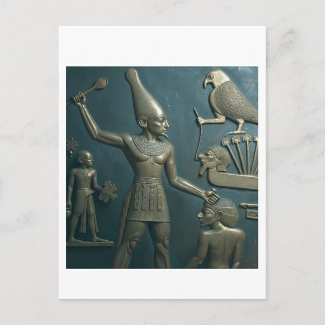 Narmer First Pharaoh Victoria Palette Art Postkarte (Vorderseite)