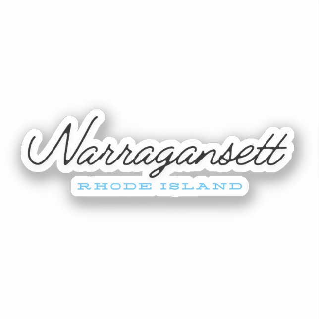 Narraganset Rhode Island Aufkleber (Vorderseite)