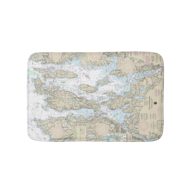 Narragansett Bay Nautical Chart 13221 Badematte (Vorderseite)