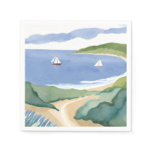 Narragansett Bay | Segelboot Coastal RI Aquarell