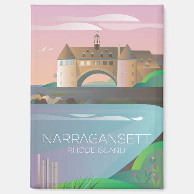 Narragansett, Rhode Island Refrigerator Magnet (Recto)