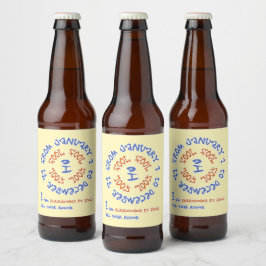 Narren das ganze Jahr über Bierflaschenetikett