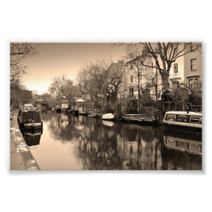 Narrow Boats Regent's Canal Camden London Vereinig Fotodruck