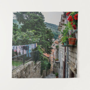 Narrow stone street in Dubrovnik Wandteppich