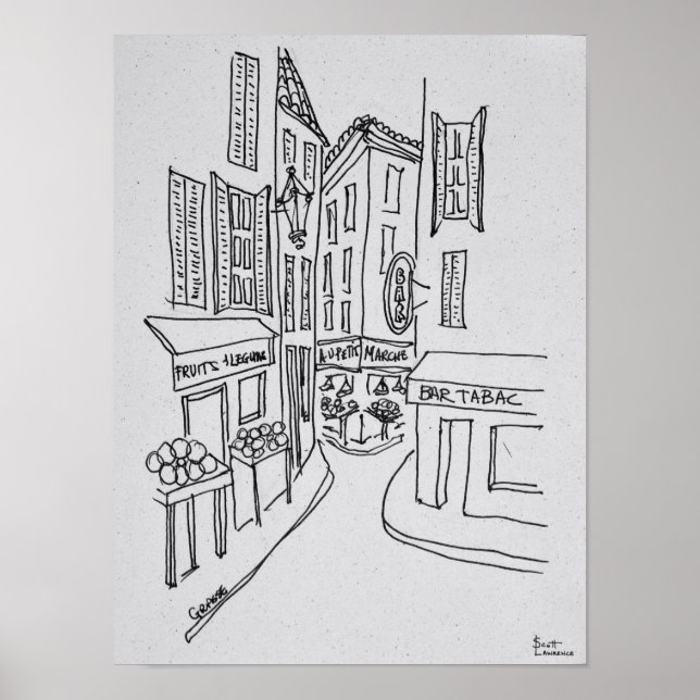 Narrow Streets of Old Nice | Nice, France Poster (Vorne)