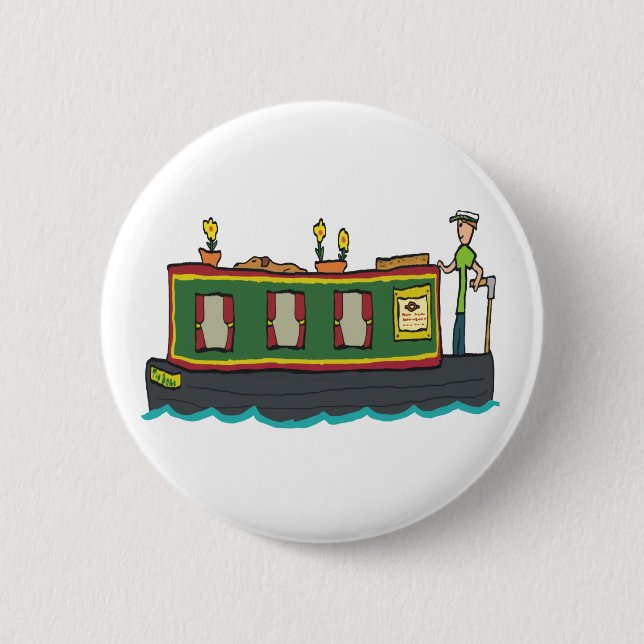 Narrowboat Button (Vorderseite)
