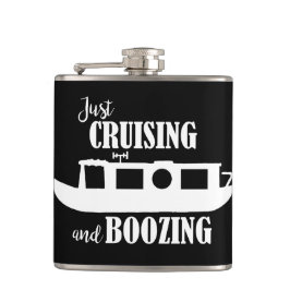 Narrowboat Canal Boat Drinking Quote Flachmann