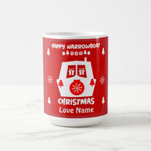 Narrowboat Canal Weihnachten Weihnachten Weihnacht Kaffeetasse