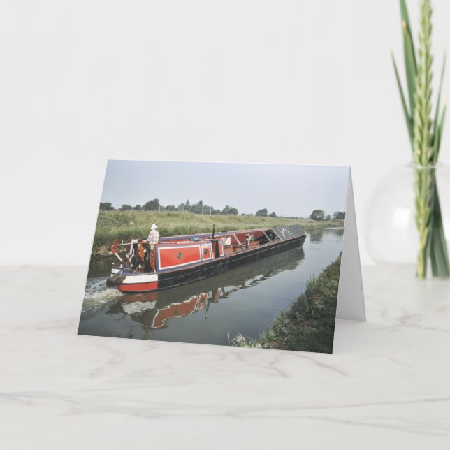 Narrowboat-Geburtstagskarte Karte (Vorderseite)