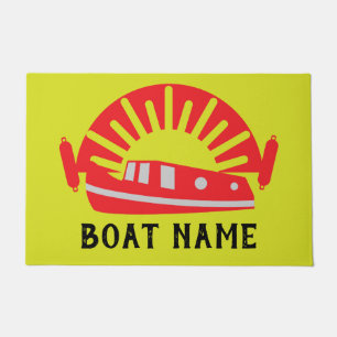 Narrowboat Kanalboot Living Doormat Fußmatte