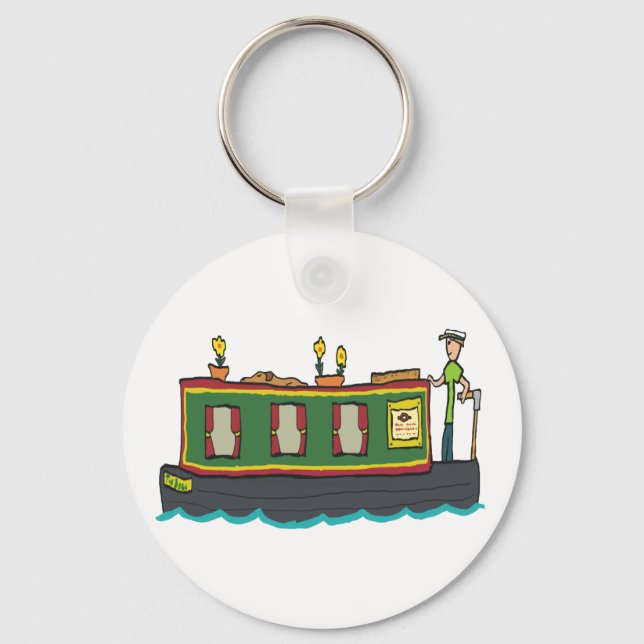 Narrowboat Schlüsselanhänger (Vorderseite)