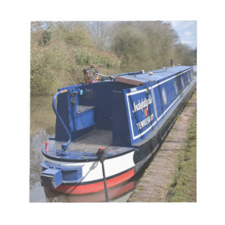 Narrowboat unermüdlich notizblock