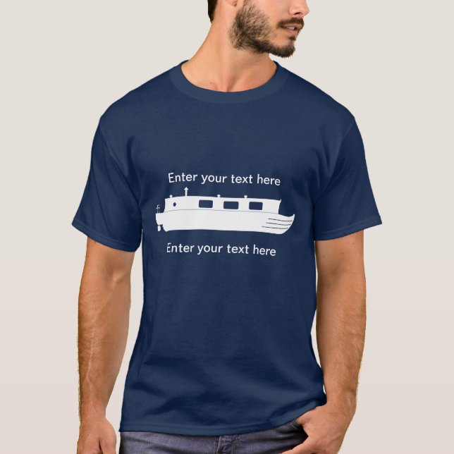 Narrowboat (weiß) T-Shirt (Vorderseite)