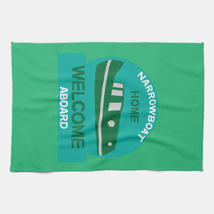 Narrowboat - Zubehör - Geschenke für Kanale Boote Geschirrtuch