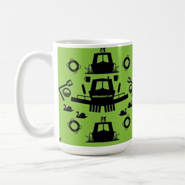 Narrowboat - Zubehör - Kanalboot Geschenke Türe Kaffeetasse (Links)