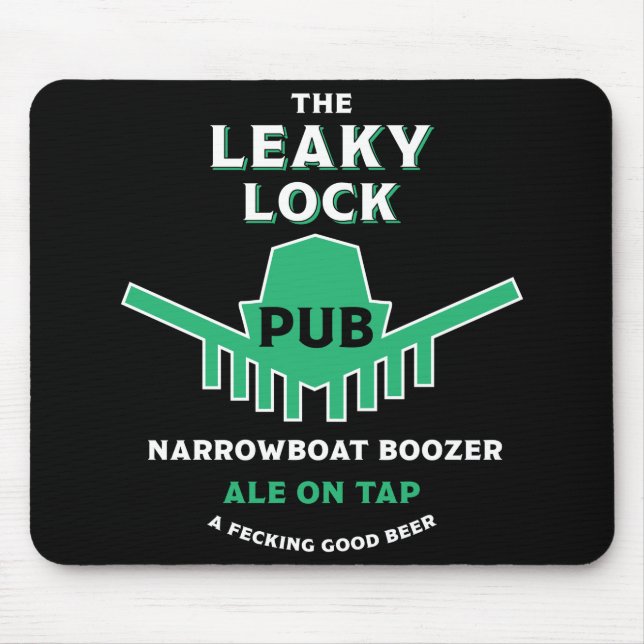 Narrowboat - Zubehör - Kanalboot Geschenke Türe Mousepad (Vorne)