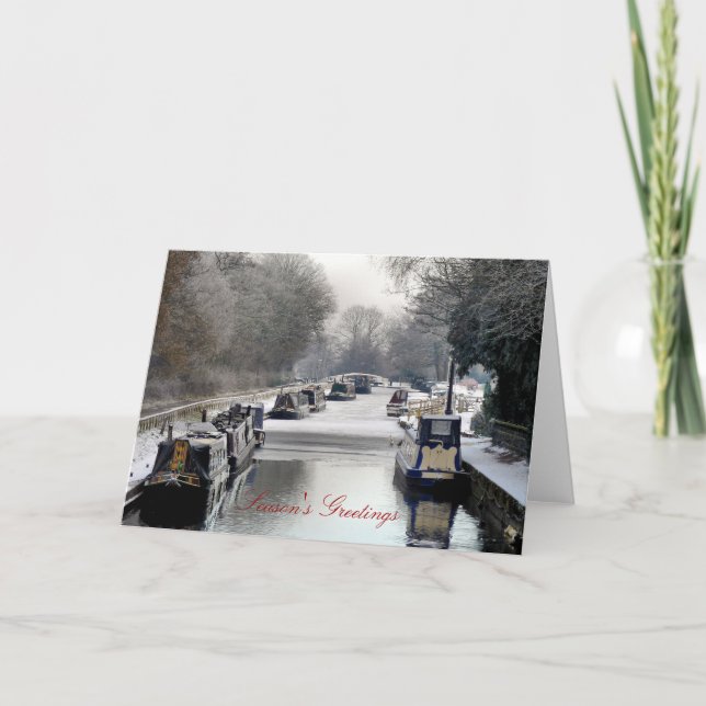NARROWBOATS FEIERTAGSKARTE (Vorderseite)