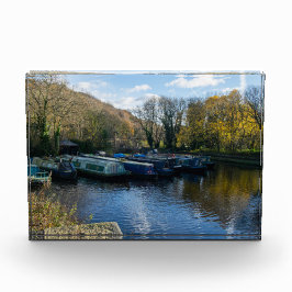 Narrowboats Moored at Salterhebble Basin Fotoblock