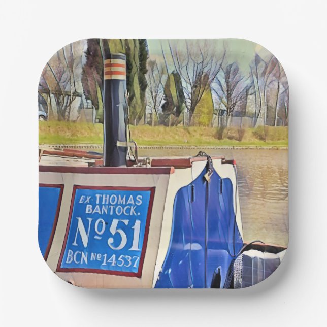 NARROWBOATS PAPPTELLER (Vorderseite)