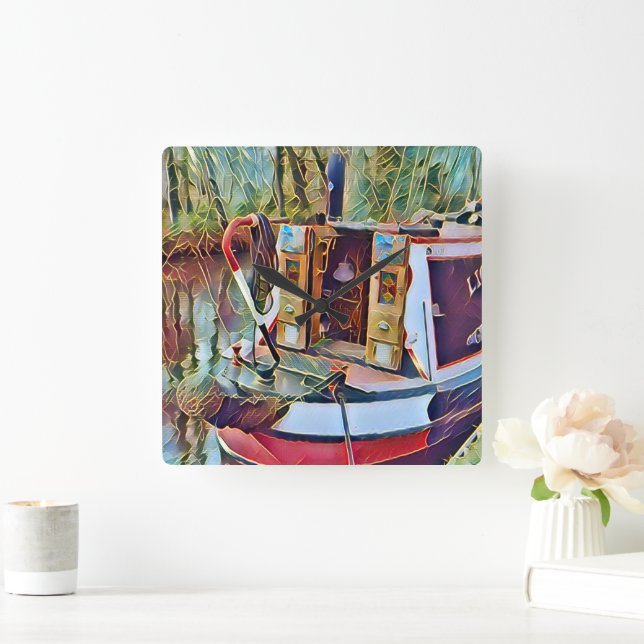 NARROWBOATS QUADRATISCHE WANDUHR (Zuhause)