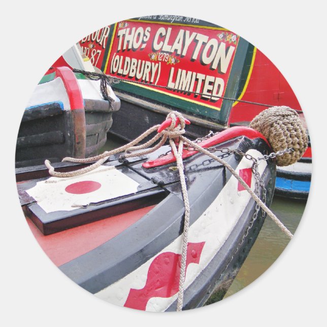 NARROWBOATS RUNDER AUFKLEBER (Vorderseite)
