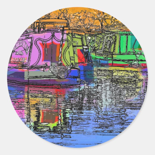 NARROWBOATS RUNDER AUFKLEBER (Vorderseite)