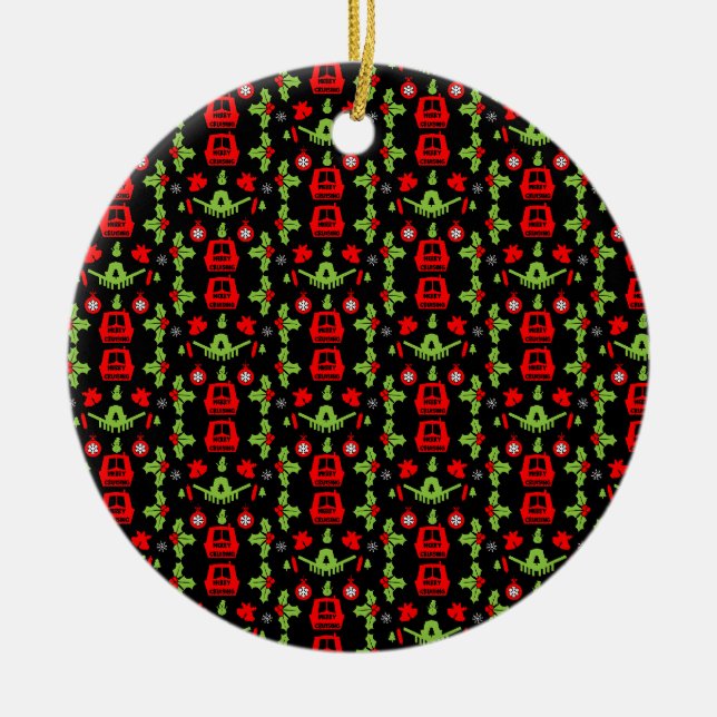 Narrowboats Weihnachten Weihnachten Keramik Ornament (Vorne)
