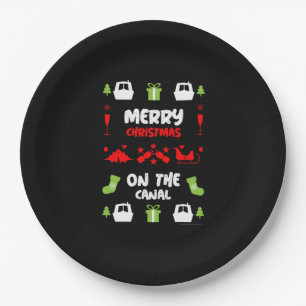 Narrowboats Weihnachten Weihnachten Pappteller