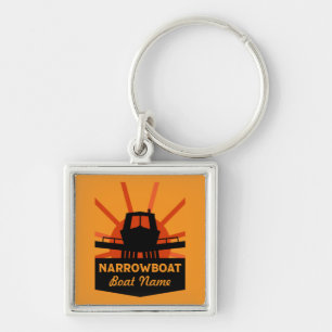 Narrowboote und Kanalboote - Umarmung Schlüsselanhänger