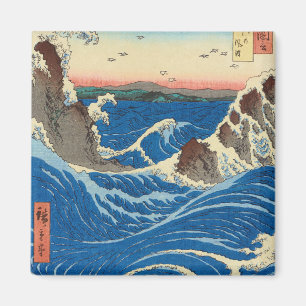 Naruto Whirlpools, Provinz Awa, 1855 von Hiroshige Magnet