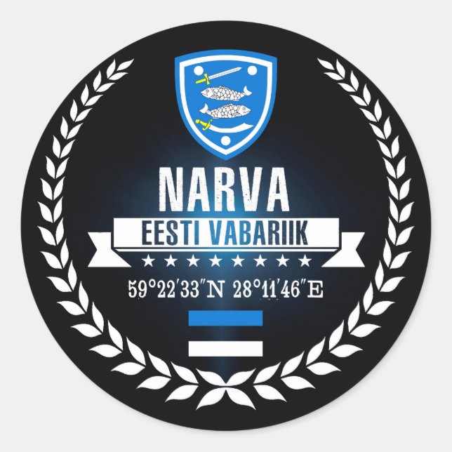 Narva Runder Aufkleber (Vorderseite)