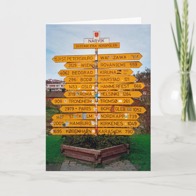 Narvik Wegweiser Karte (Vorderseite)