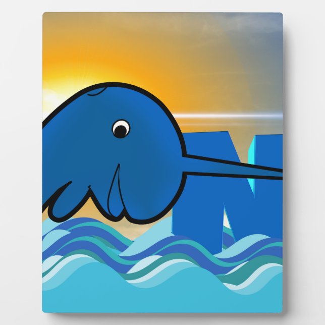 Narwal Fotoplatte (Vorderseite)