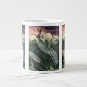 Narwale, Vintage Meeresleben Wale Ozean Tiere Jumbo-Tasse
