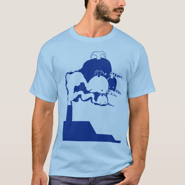 Narwalen auftauchen T-Shirt (Vorderseite)