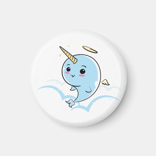 Narwhal Angel Süsse Magnet (Vorne)