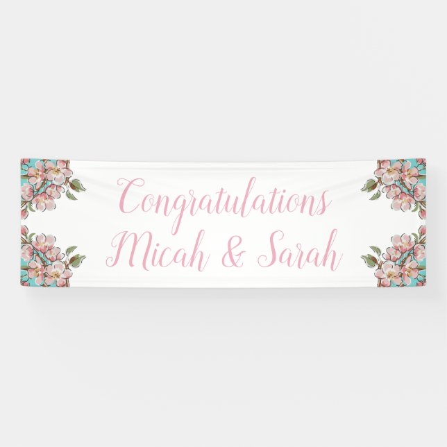 Narwhal Baby Dusche Blue Boy Whale Banner (Horizontal)