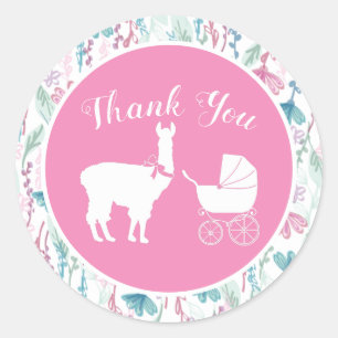 Narwhal Baby Dusche Blue Boy Whale Runder Aufkleber