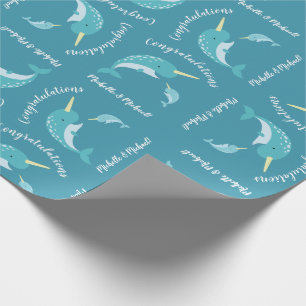 Narwhal Baby Duwer Yellow Gender Neutral Wal Geschenkpapier