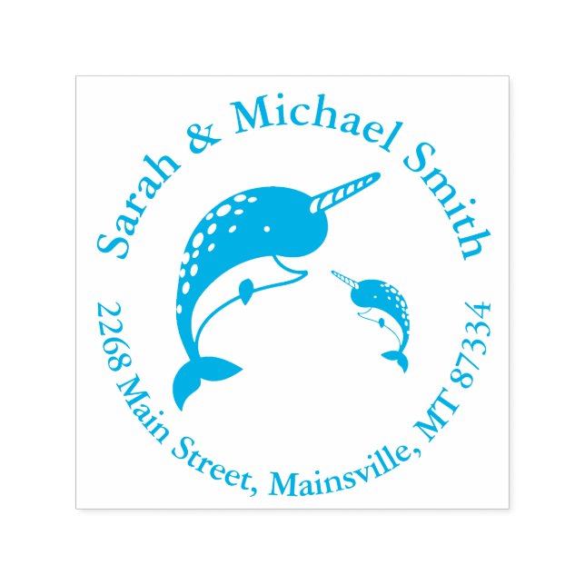 Narwhal Baby Duwer Yellow Gender Neutral Wal Permastempel (Design)