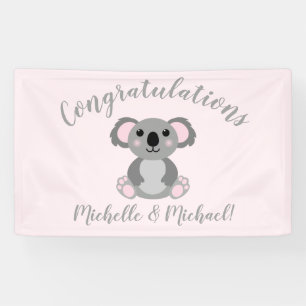 Narwhal Babydusche Gelbes Geschlecht Neutraler Wal Banner