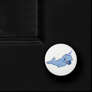 Narwhal Blue   Adorable Baby Kawaii Ocean Room Keramikknauf