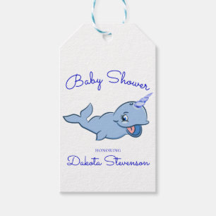 Narwhal Blue   Adorable Kawaii Ocean Show Custom Geschenkanhänger