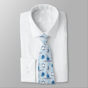 Narwhal Blue Snowflake Pattern Krawatte