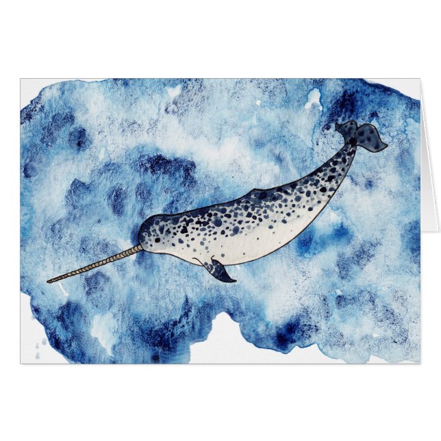 Narwhal dans une éclaboussure de couleur pour (Devant horizontal)