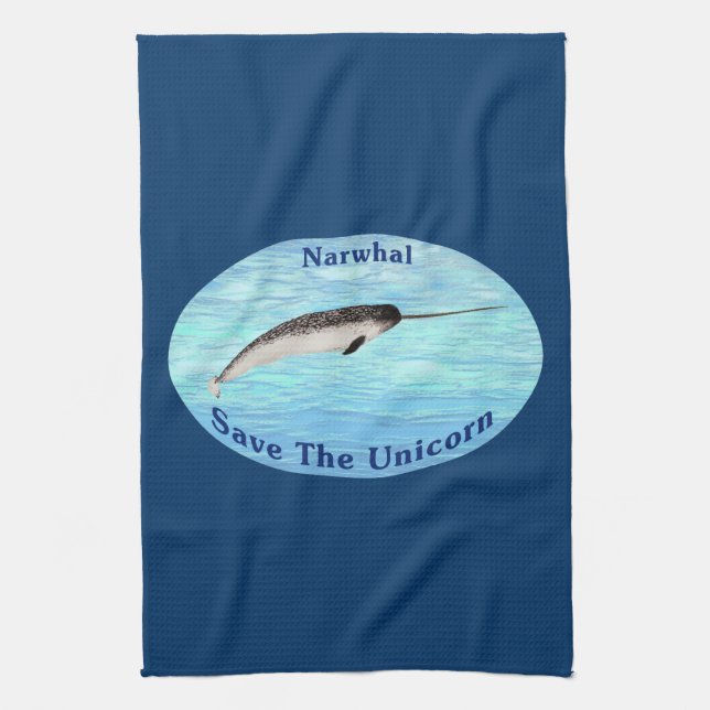 Narwhal - Das Einhorn Gerettet Handtuch (Vertikal)