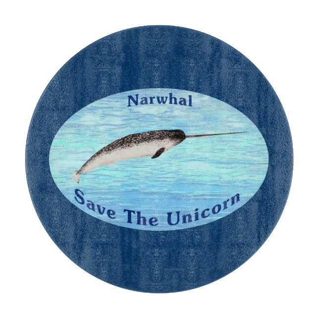 Narwhal - Das Einhorn Gerettet Schneidebrett (Vorderseite)