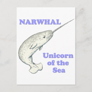 Narwhal Einhorn des Meeres Postkarte