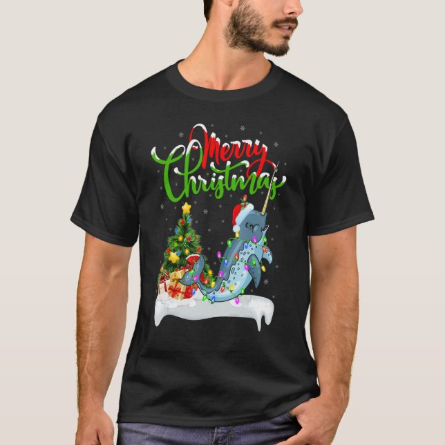 Narwhal Fish   Xmas Decorations Santa Narwhal Chri T-Shirt (Vorderseite)